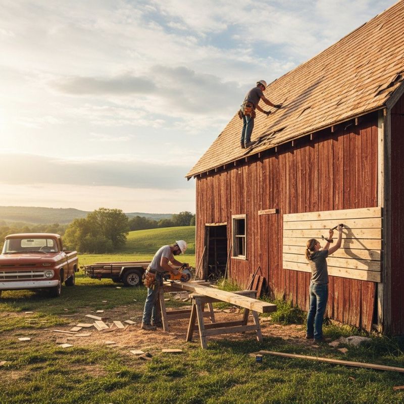 Local Barn Roof Replacement pros at work